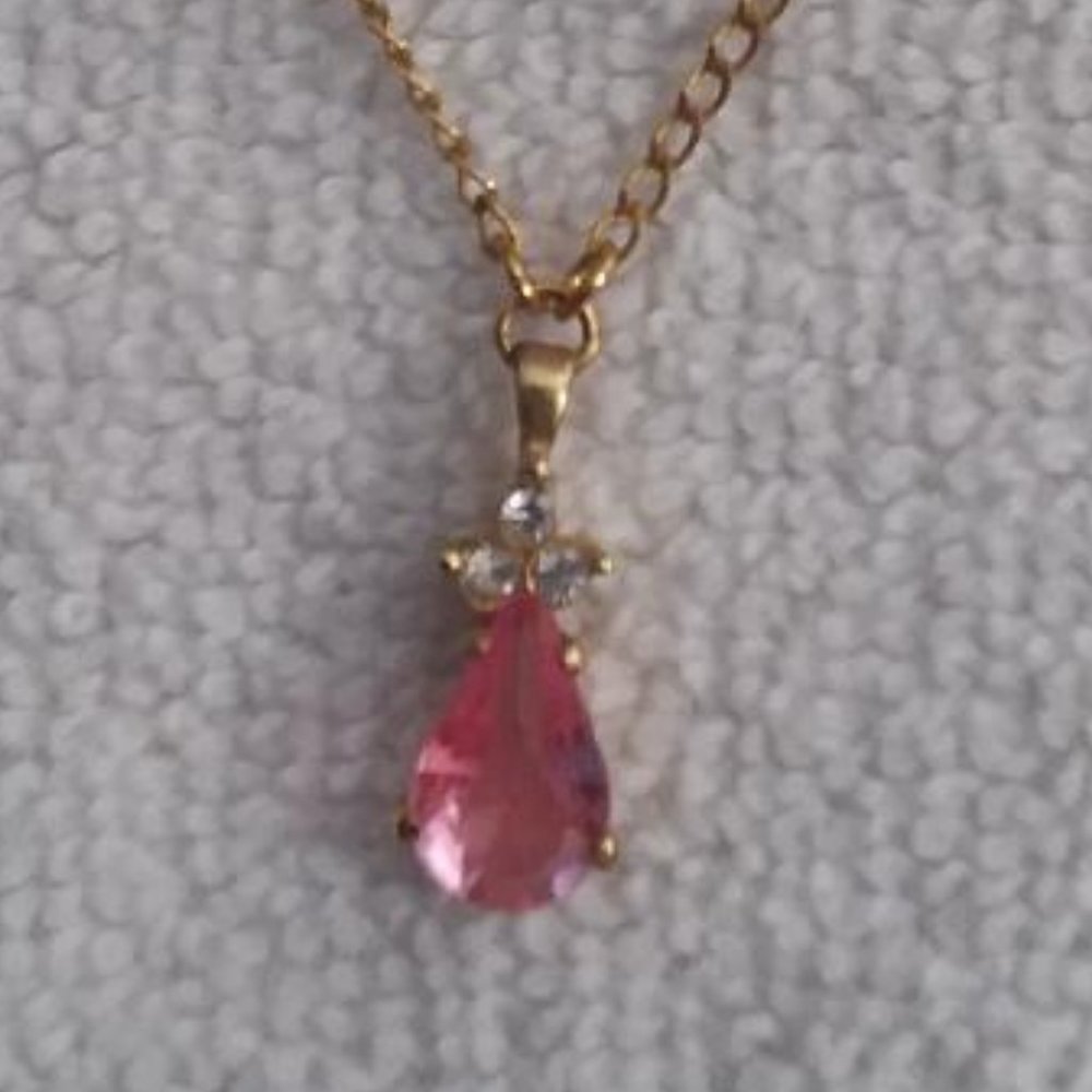 Necklace, Avon, Pink Faux Stone Design